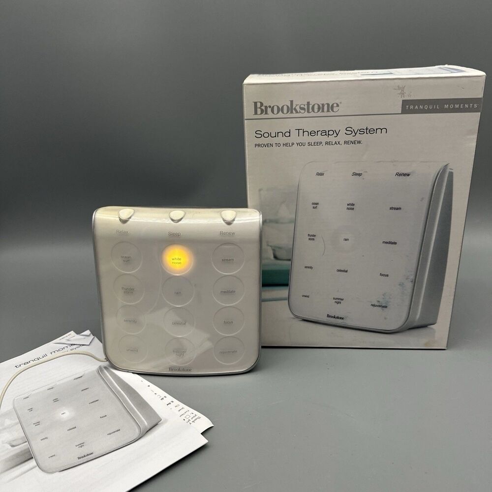 BrookStone Tranquil Moments Sleep Sound Therapy System IOB